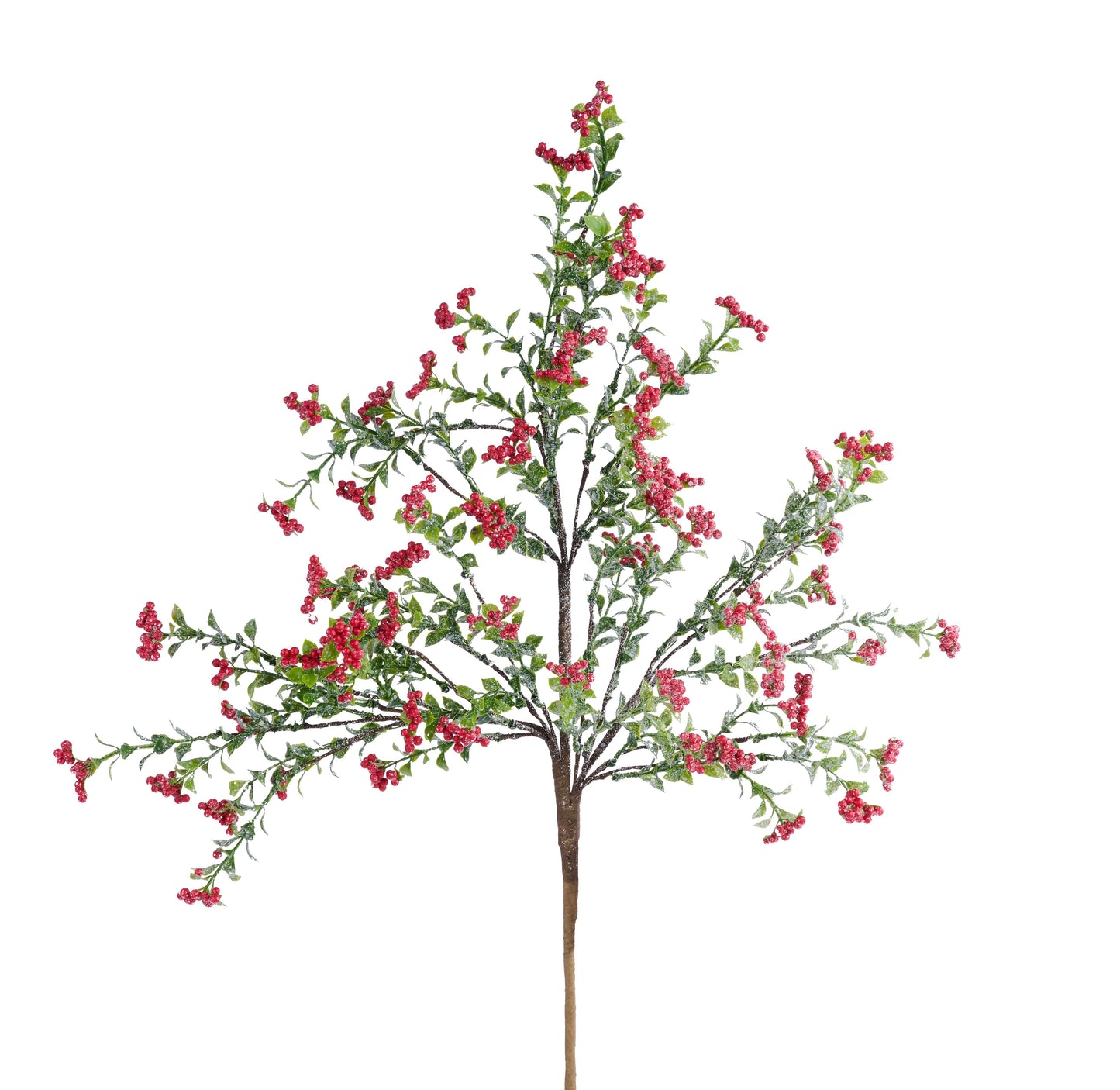 EC437524   28"L Glitter Berry/Mini Leaf Spray   Red/Green/White