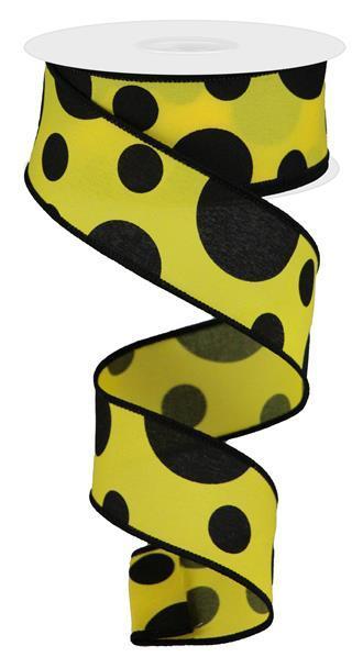 RGB115129   1.5" x 10yd Giant Three Size Dot/Pg    Yellow/Black