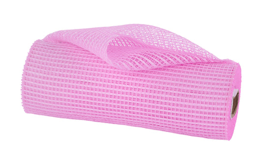 RE890022      10" x 10yd Horizontal Wide Stripe Mesh   Pink