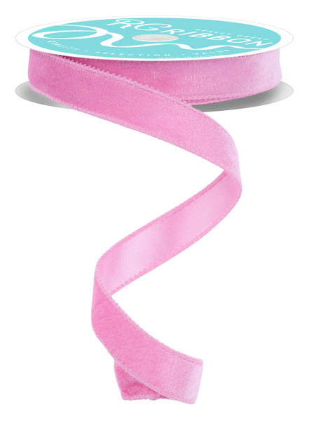 RGE765815  7/8" x 10yd Deluxe Velvet/Satin Backing Light Pink