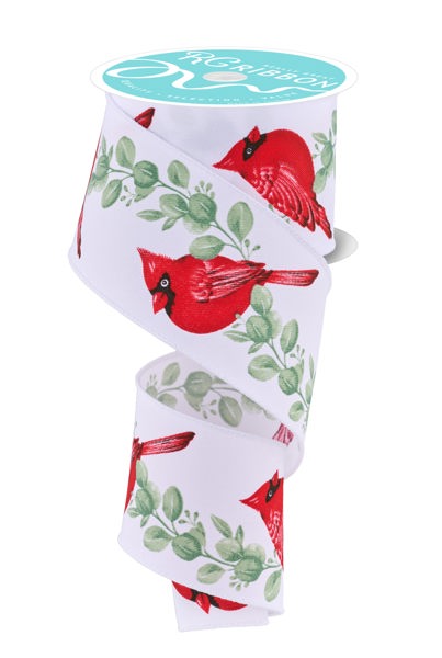 RGF139927  2.5" x 10yd Cardinal W/Eucalyptus White/Red/Celadon