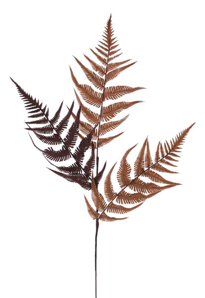 XS2489  24"L Fern Leaf Spray Tt Brown/Tan