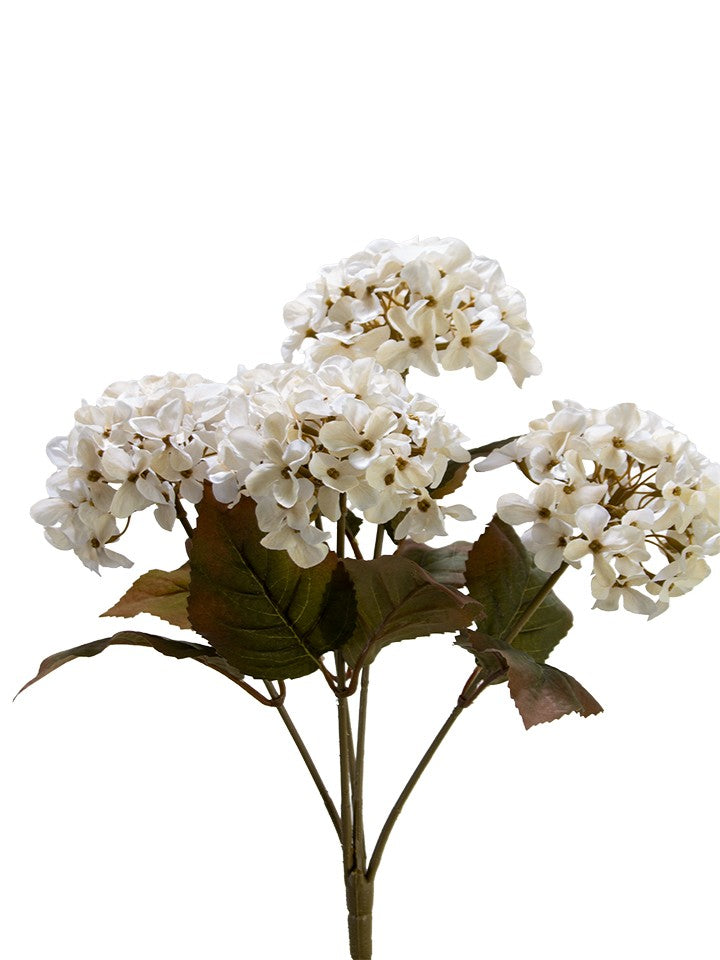 2752062CR   17" HYDRANGEA BUSH   CREAM