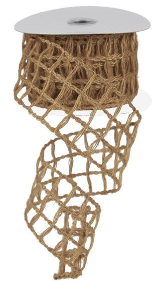 RW666218  2.5" x 10yd Jute Netting Natural
