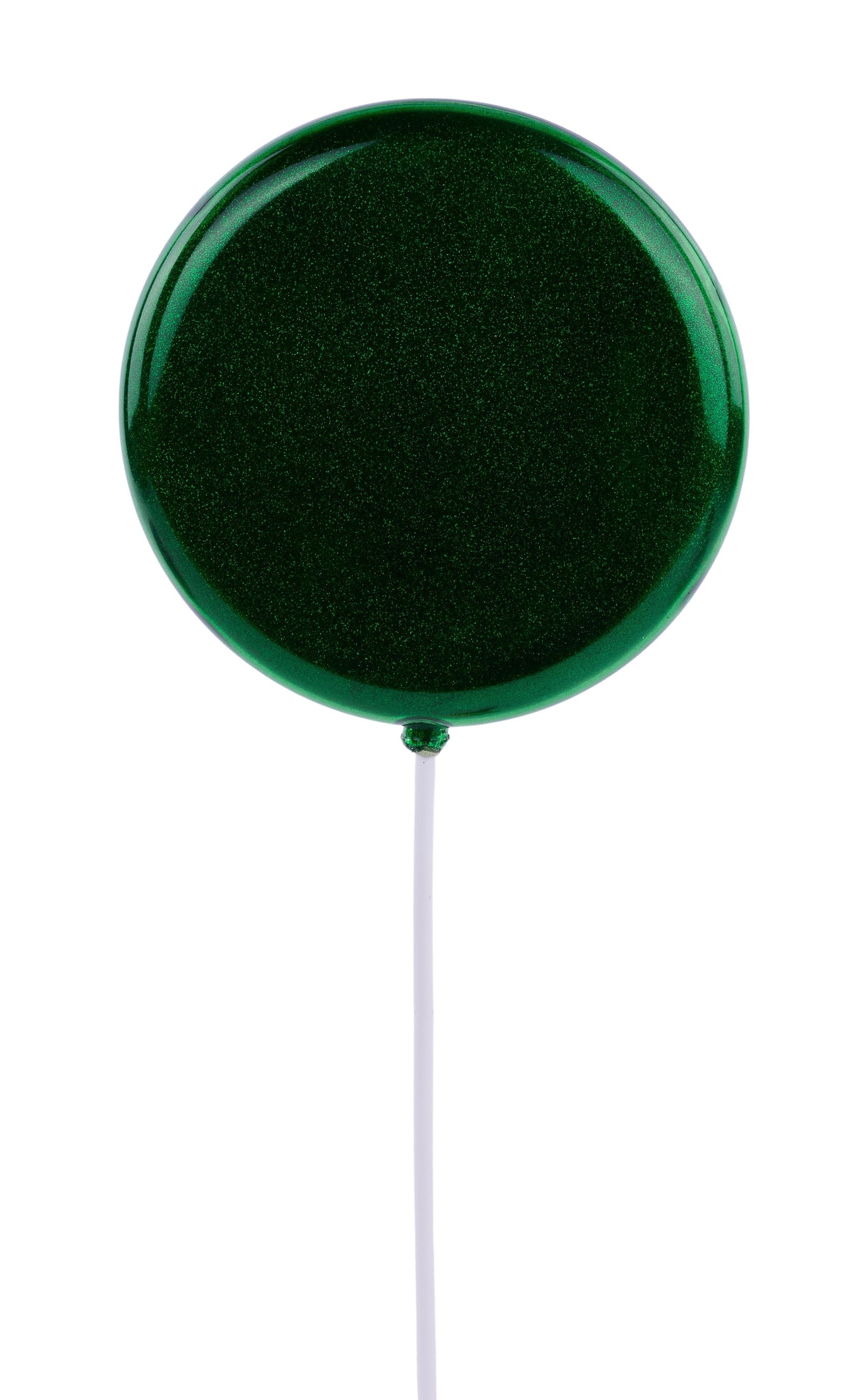 XC120706  150mm Glitter Lollipop with Stick – Emerald Green – 13.75" OAL