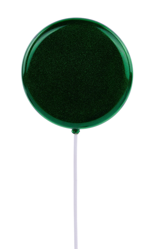 XC120706  150mm Glitter Lollipop with Stick – Emerald Green – 13.75" OAL