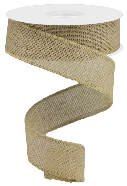 RG01895    1.5" x 10yd Faux Burlap    Natural