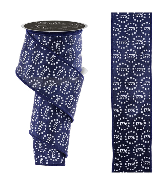 LS315119     2.5" x 10yd 1776 Stars   Navy Blue/White