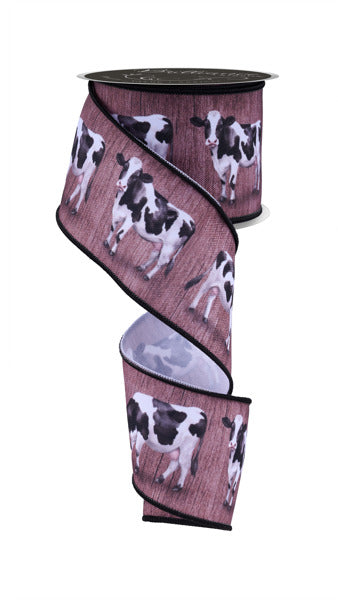LS100404  2.5" x 10yd Cows Brown/Black/White