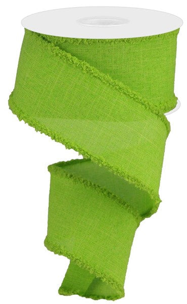 RG0807633 2.5" X 10Yd Royal Burlap/Drift Lime Green/Apple Green