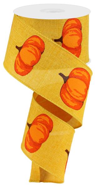 RG01729F4  2.5" X 10Yd Pumpkin On Royal-Dk Mustard/Multi Orng/Brw