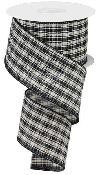 RGA188202   2.5" x 10yd Multi Check    Black/Beige