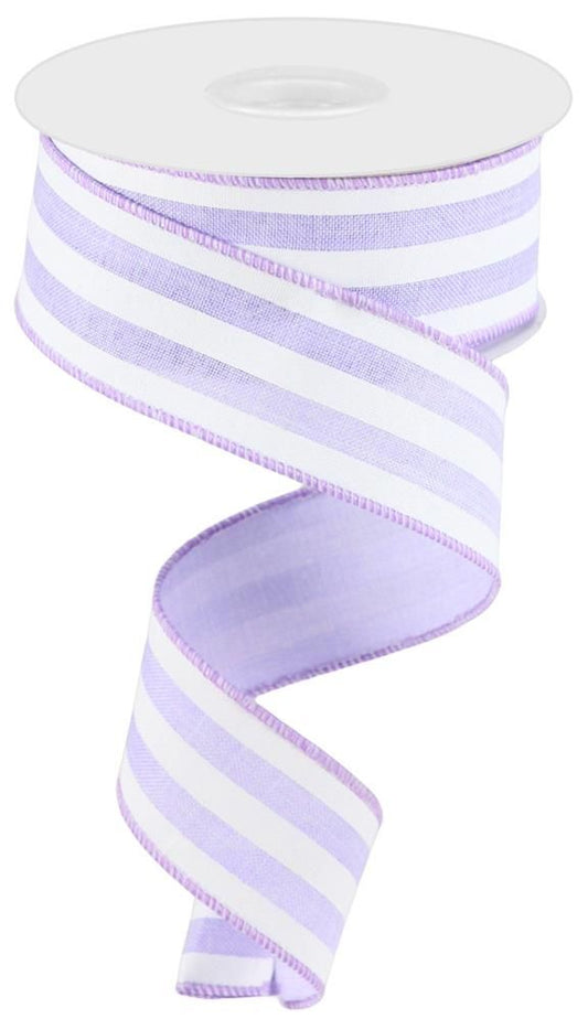 RGC1562NR  1.5" x 10yd Vertical Stripe Lt Lavender/White