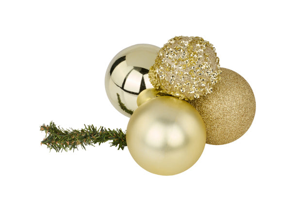 XP3829JJ  60Mm-80Mm Sequin/Glitter Ball Cluster Light Gold