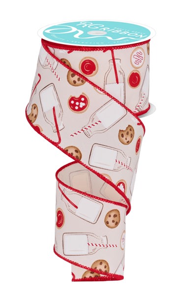 RGF130730    2.5" x 10yd Milk And Cookies   Ivory/Multi