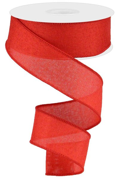 RG0188024  1.5" x 10yd Shiny Royal Burlap  Red