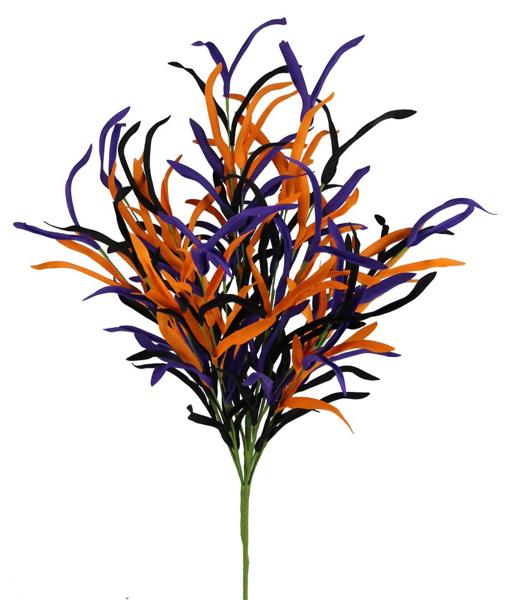 HH1218    24"L Wild Eva Grass Bush   Orange/Black/Purple