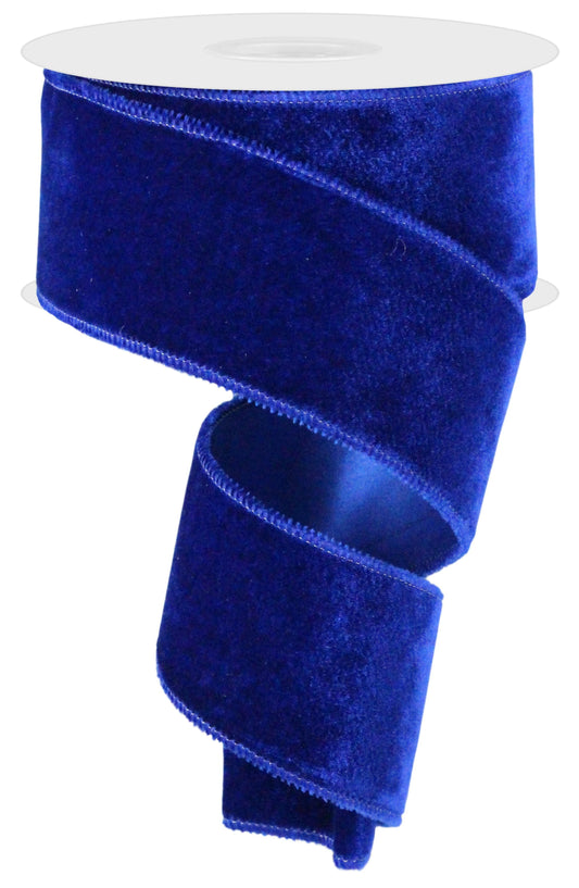RGE165925   2.5" x 10yd Deluxe Velvet/Satin Backing   Royal Blue