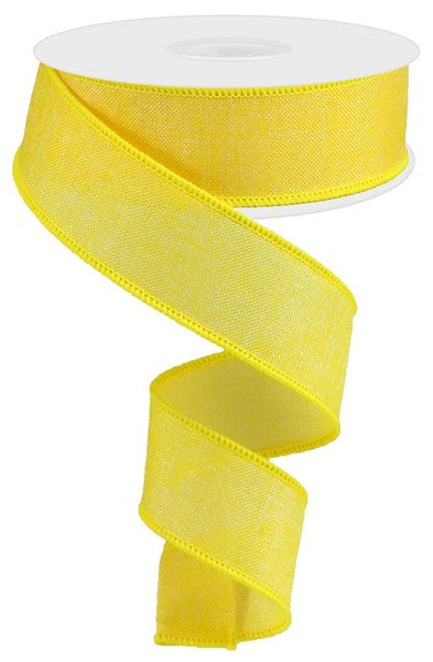 RG0188029 1.5"X10yd Yellow Shiny Royal Burlap
