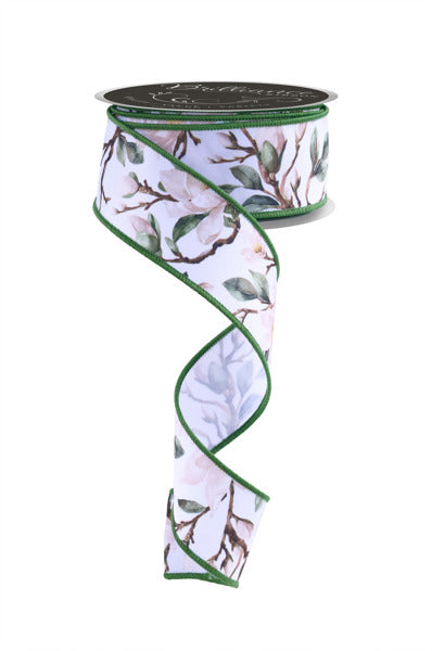 LS101427      1.5" x 10yd Magnolias    White/Cream/Green