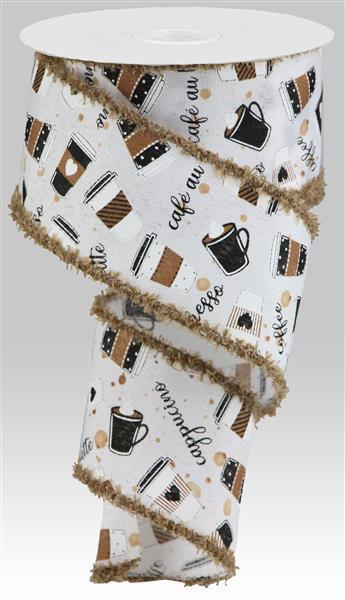 RG0840427 2.5"X10yd Coffee Cups/Royal/Drift White/Tan