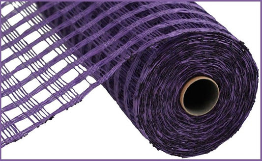 RP812823  10" x 10yd Poly Burlap Check Mesh Purple
