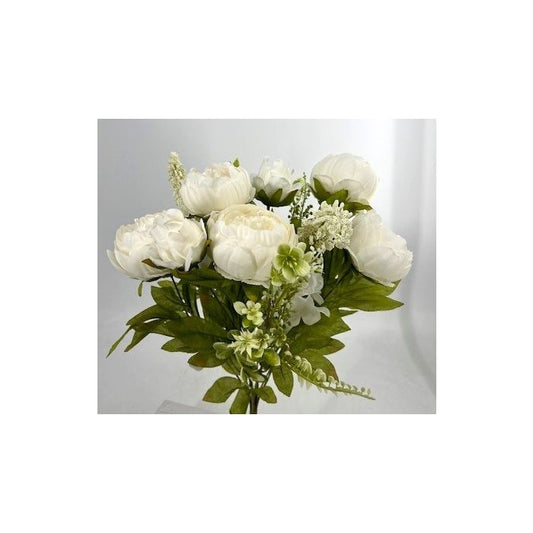 CS22400-CRWH   Passionate Peony Bush   Cream White