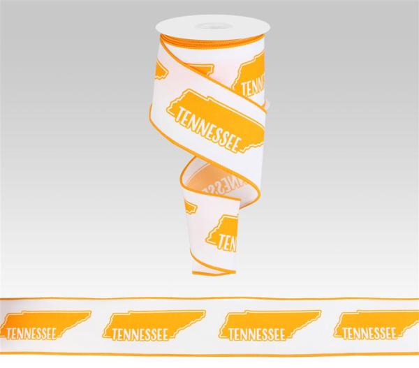 RGC186727  2.5" x 10yd Tennessee Silhouette White/Orange