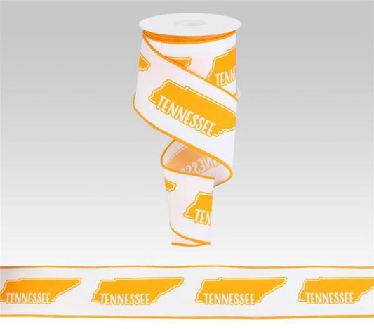 RGC186727  2.5" x 10yd Tennessee Silhouette White/Orange