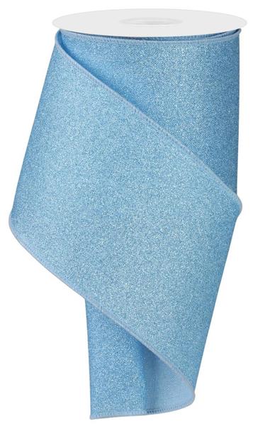 RGE1382H1  4" x 10yd Fine Glitter On Royal Pale Blue