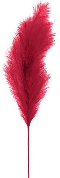 FG602024   43"L Fabric Grass Plume Spray   Red
