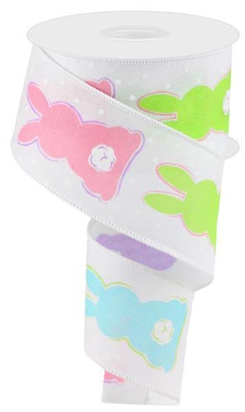 RG0194627    2.5" x 10yd Bunny Bottoms On Royal      White/Multi