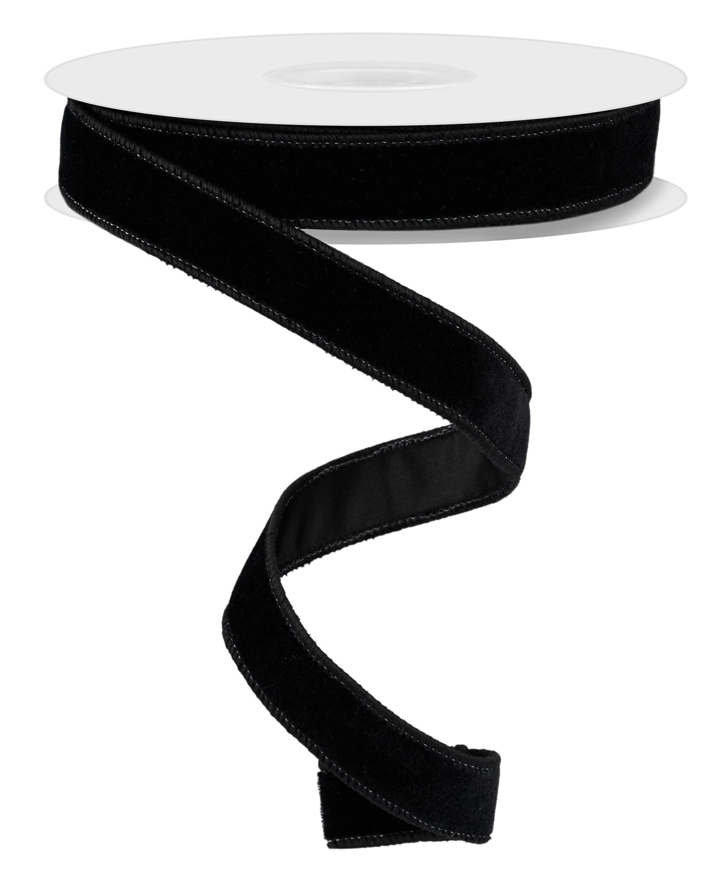 RGE765802   7/8" x 10yd Deluxe Velvet/Satin Backing    Black