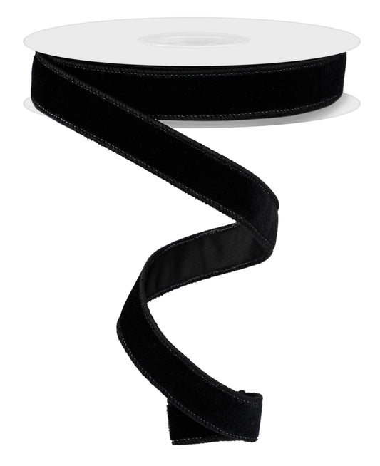 RGE765802   7/8" x 10yd Deluxe Velvet/Satin Backing    Black