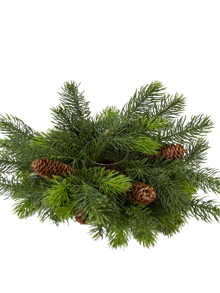 2843078GR  15" Cedar Candle Green