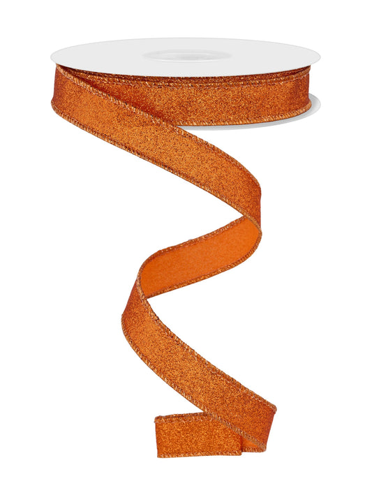 RGF108920  5/8" x 10yd Shimmer Glitter  Orange