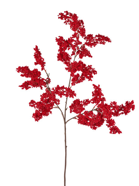 FS387324  36"L Mini Styro Amaranthus Spray Matte Red