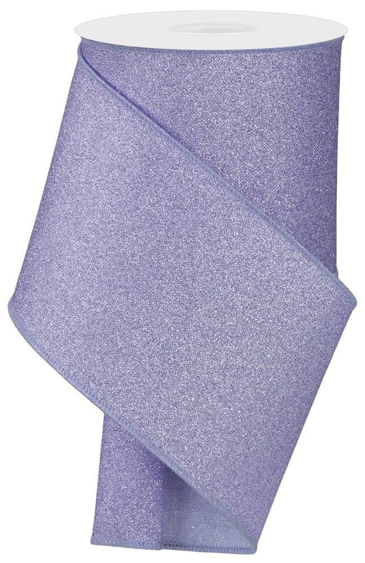 RGE138213    4" x 10yd Fine Glitter On Royal   Lavender
