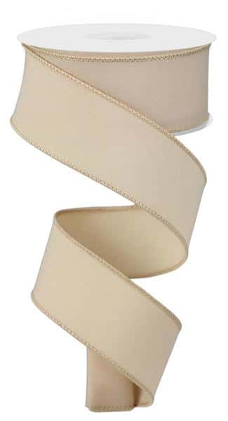 RGE120201  1.5" x 10yd Diagonal Weave Fabric Lt Beige