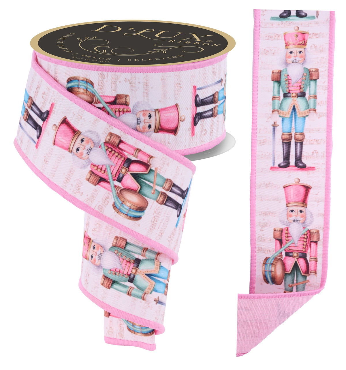 LX1098C2     2.5" x 10yd Nutcracker/Fused   Ivory/Pink/Mint/Ice Blue