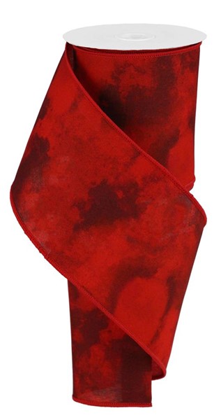 RGB11222C  4" x 10yd Watercolor Blend Crm/Brgdy/Cranberry/Red
