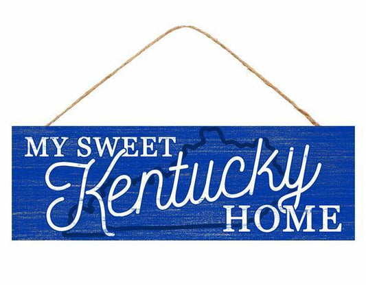 AP8118     15"LX5"H Kentucky Home Outline Sign    Royal Blue/White/Blue