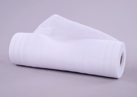 RY500727    10.25" x 10yd Fine Weave Border Stripe    White
