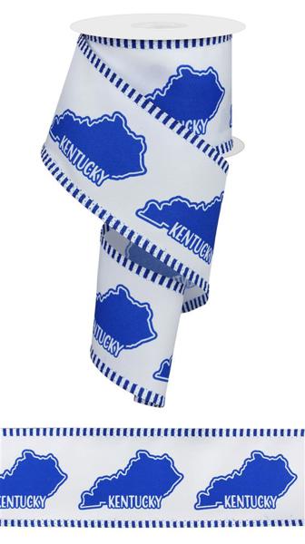 RGC804027  2.5" x 10yd Kentucky Silhouette/Stripe White/Blue
