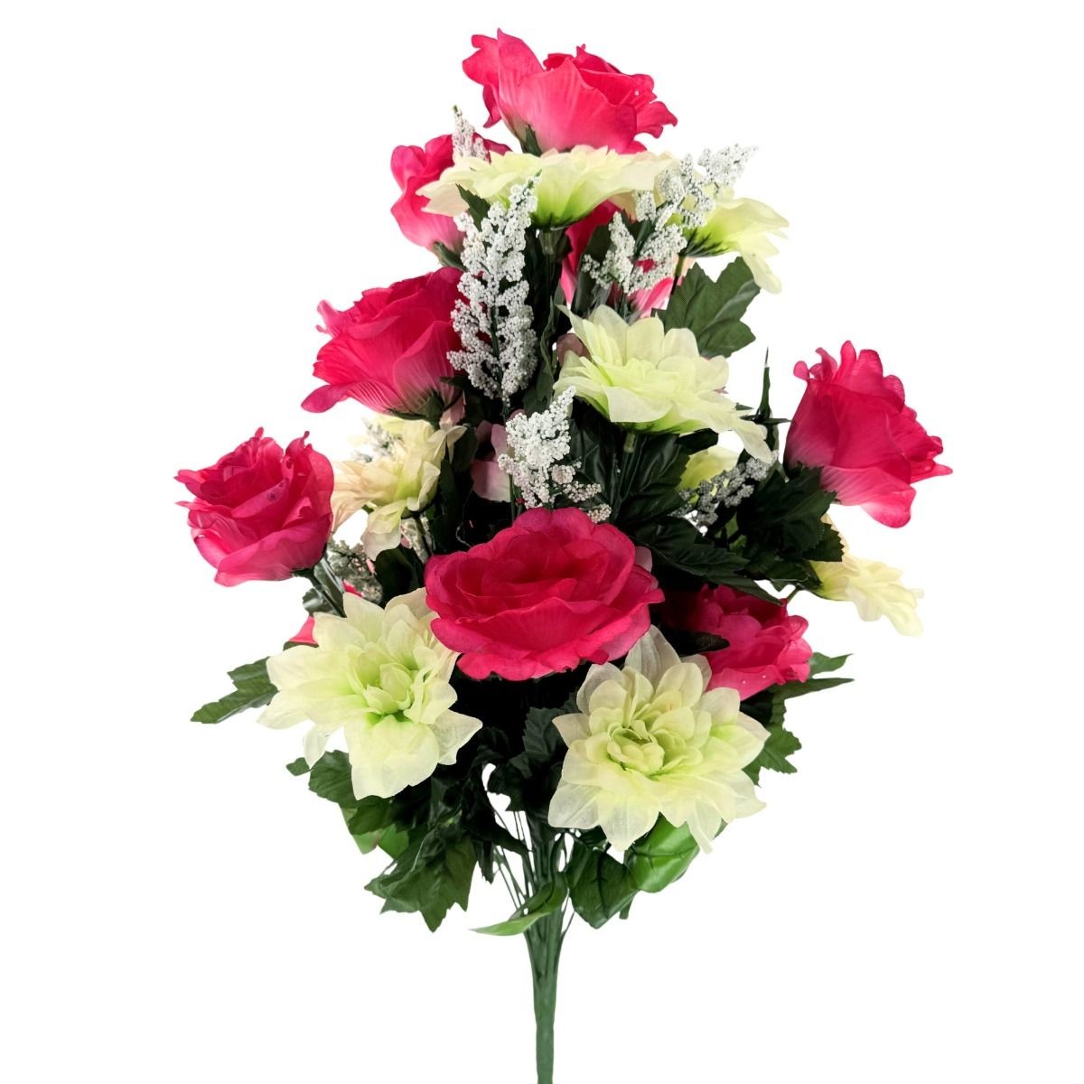 CS12516-HPK      Mixed Bush Rose/Dahlia/Astible/Mini Lily CS12516-HPKX30-Hot Pink