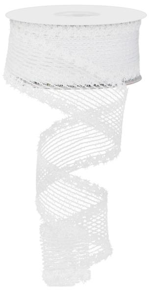 RM998527  1.5" x 10yd Tinsel Mesh White