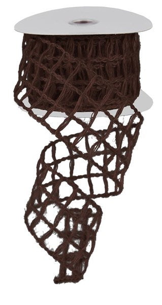 RW5804F9  2.5" x 10yd Jute Netting Chocolate