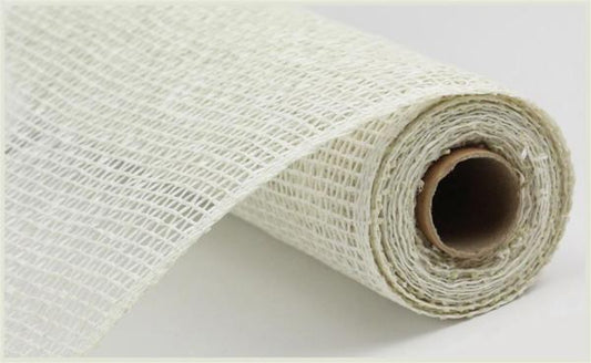 RP810027  10" x 10yd Poly Burlap Mesh White