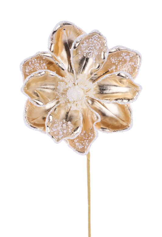 XS720935   8"Dia Metallic/Pearl Magnolia Stem     Champagne