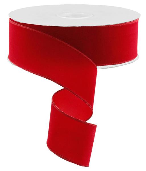 RL595524  2.5" x 50yd Outdoor Velvet Ribbon Red